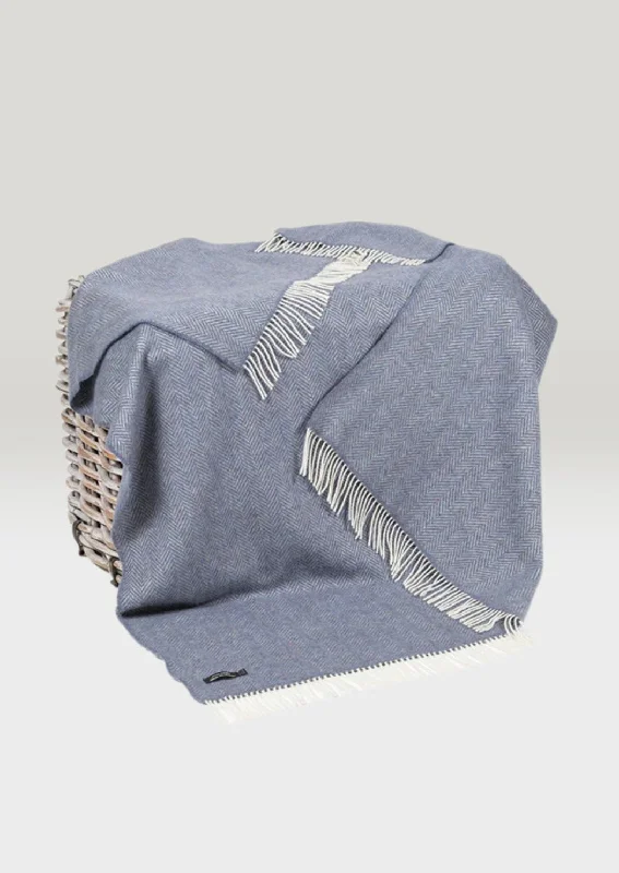 John Hanly Oversized Cashmere Throw Denim