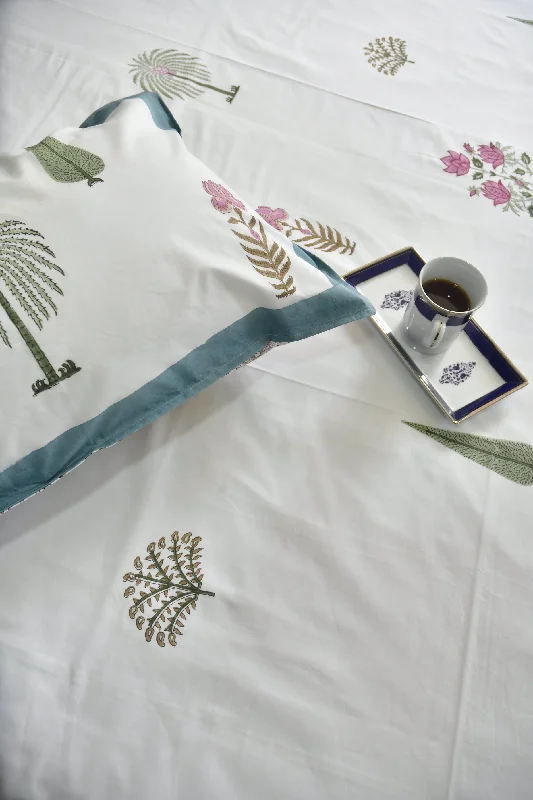 Floral Bliss Bedsheet: Jaipur Elegance, Soft Comfort