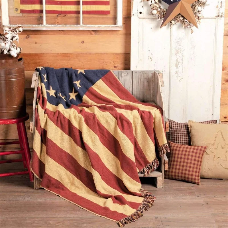 Old Glory Throw Woven Blanket