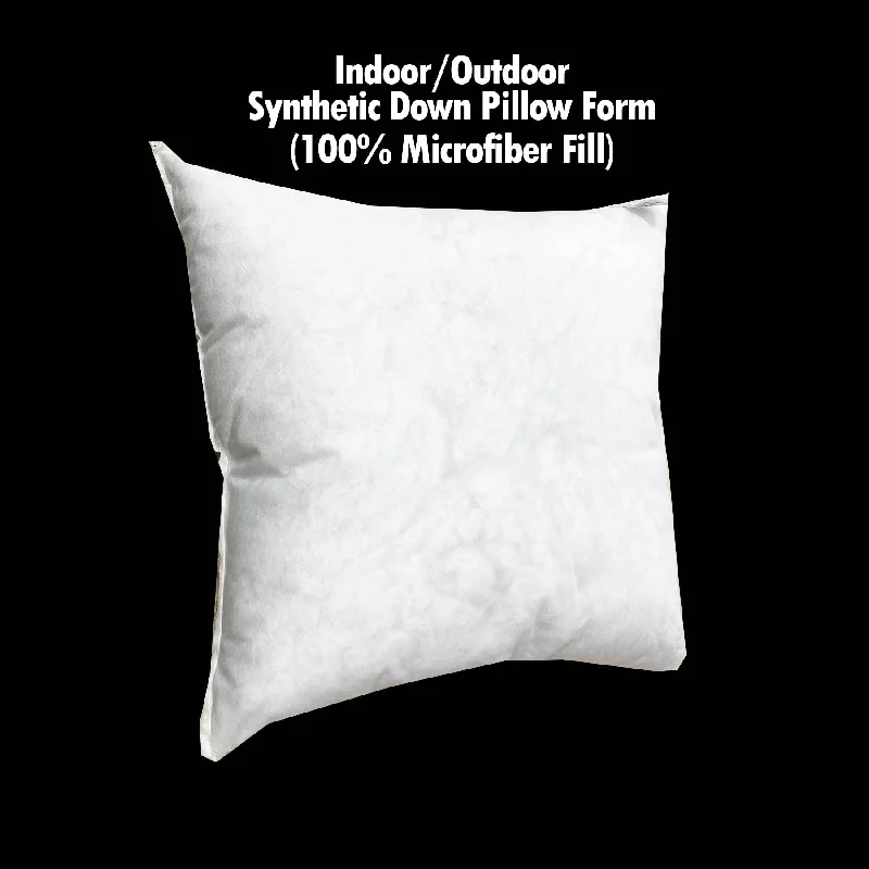 Indoor/Outdoor Synthetic Down Pillow Form 19"x19" (100% Microfiber Fill)