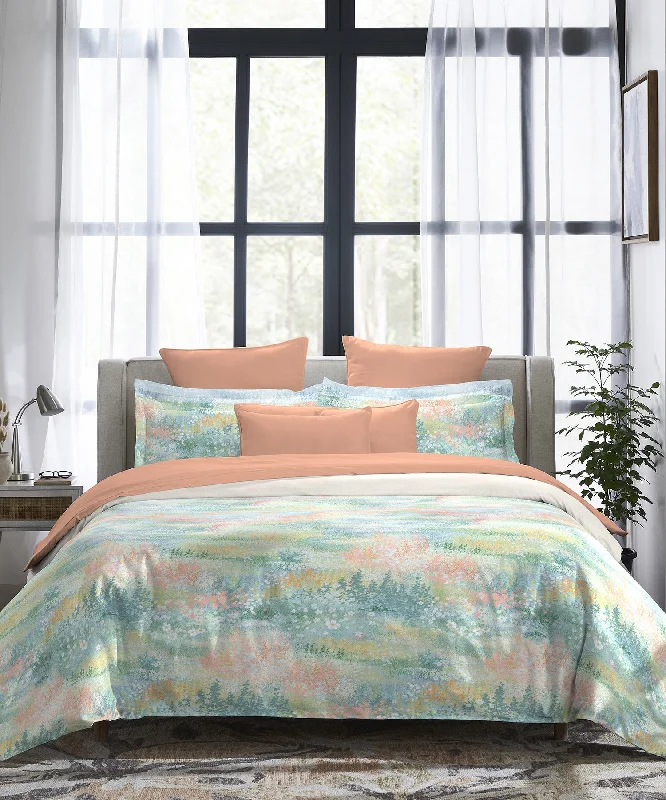 Indulgence Painterly Pattern, King Bedsheet Set, 300TC, 100% Cotton,   Blossoms