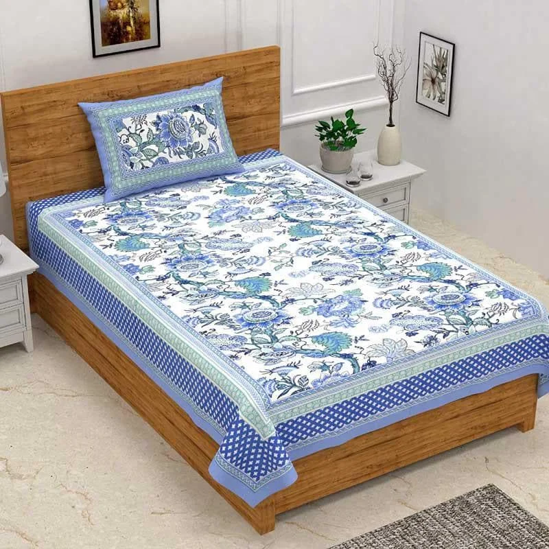 Posy Revelry Bedsheet - Blue