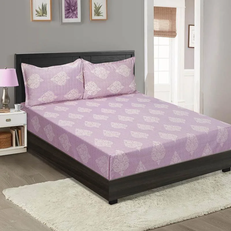 Samyati Blockprint Bedsheet - Purple