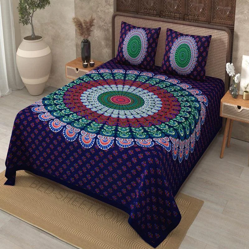 Rosho Mandala Bedsheet - Purple