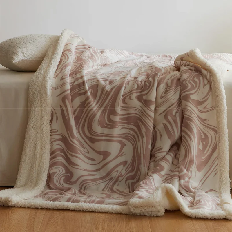 Cozy Swirl Fleece Throw Blanket