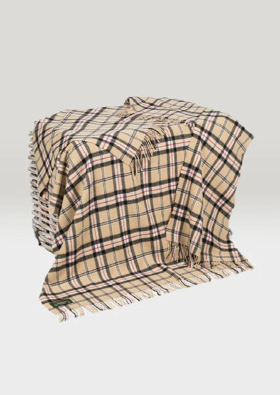 John Hanly Camel of Merrick Tartan Blanket