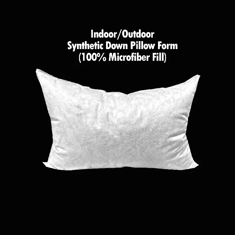 Indoor/Outdoor Synthetic Down Pillow Form 13"x21" (100% Microfiber Fill)