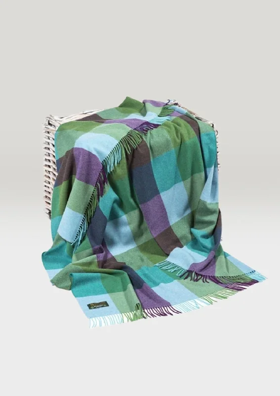 John Hanly Green Blue Marine Block Throw