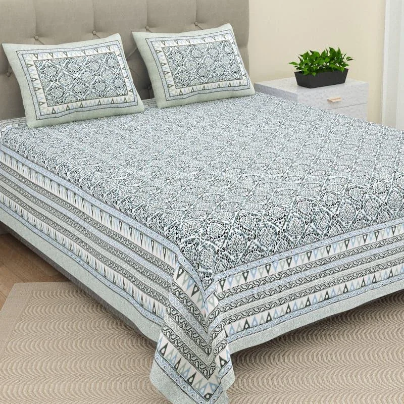 Thalia Ethnic Bedhseet - Grey