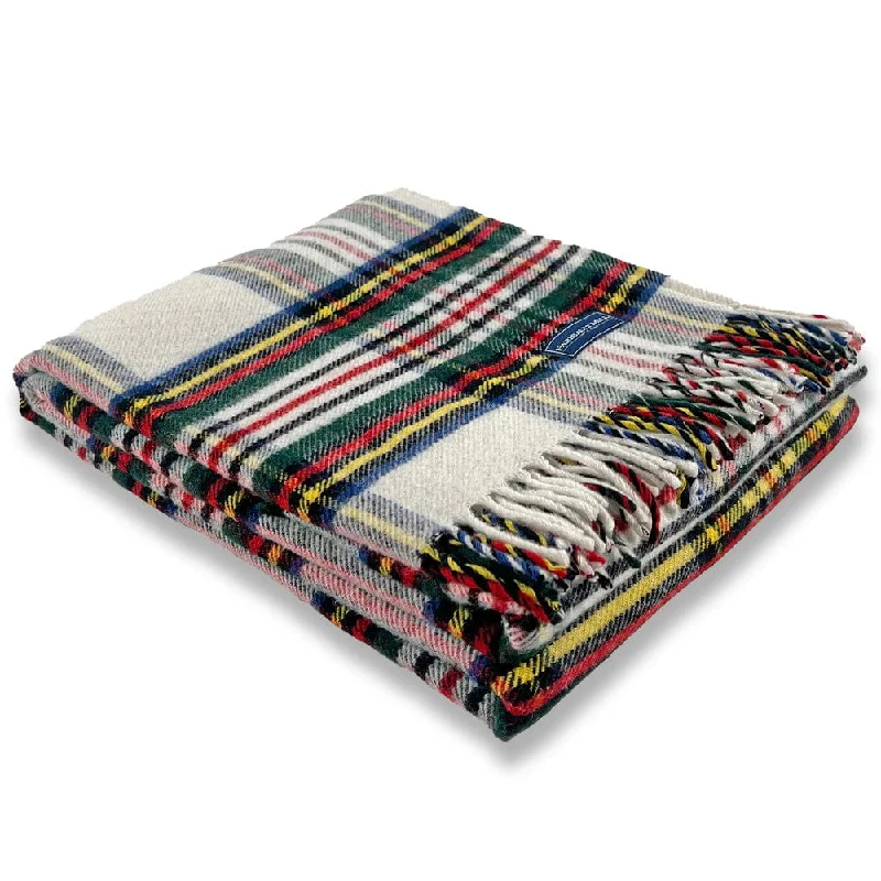 Stewart Plaid Wool Throw Blanket