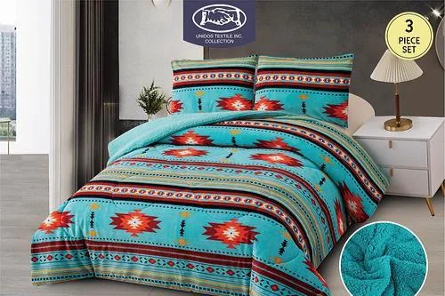 Aztec Turquoise Flannel Borrego 3pc