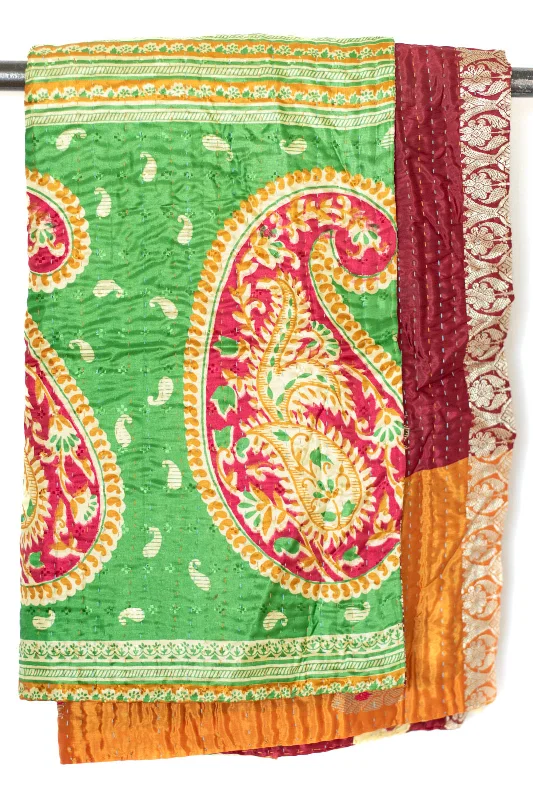 Restore Silk Blend Kantha Throw