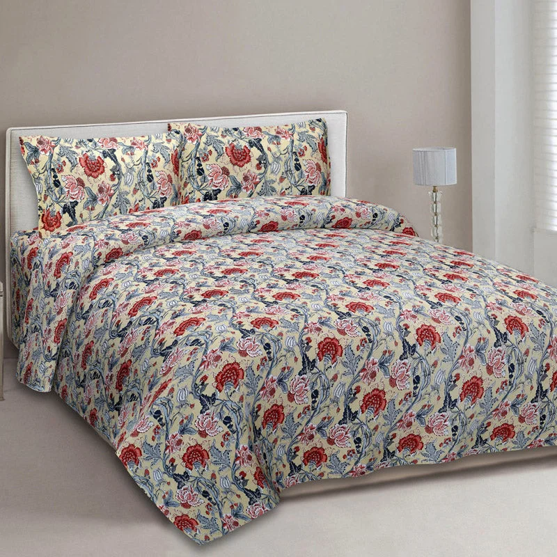 Vandera Floral Bedsheet - Brown