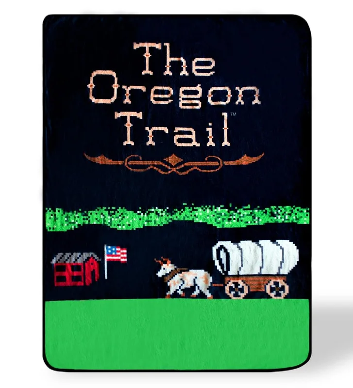 The Oregon Trail Video Game Large Fleece Throw Blanket | 60 x 45 Inches