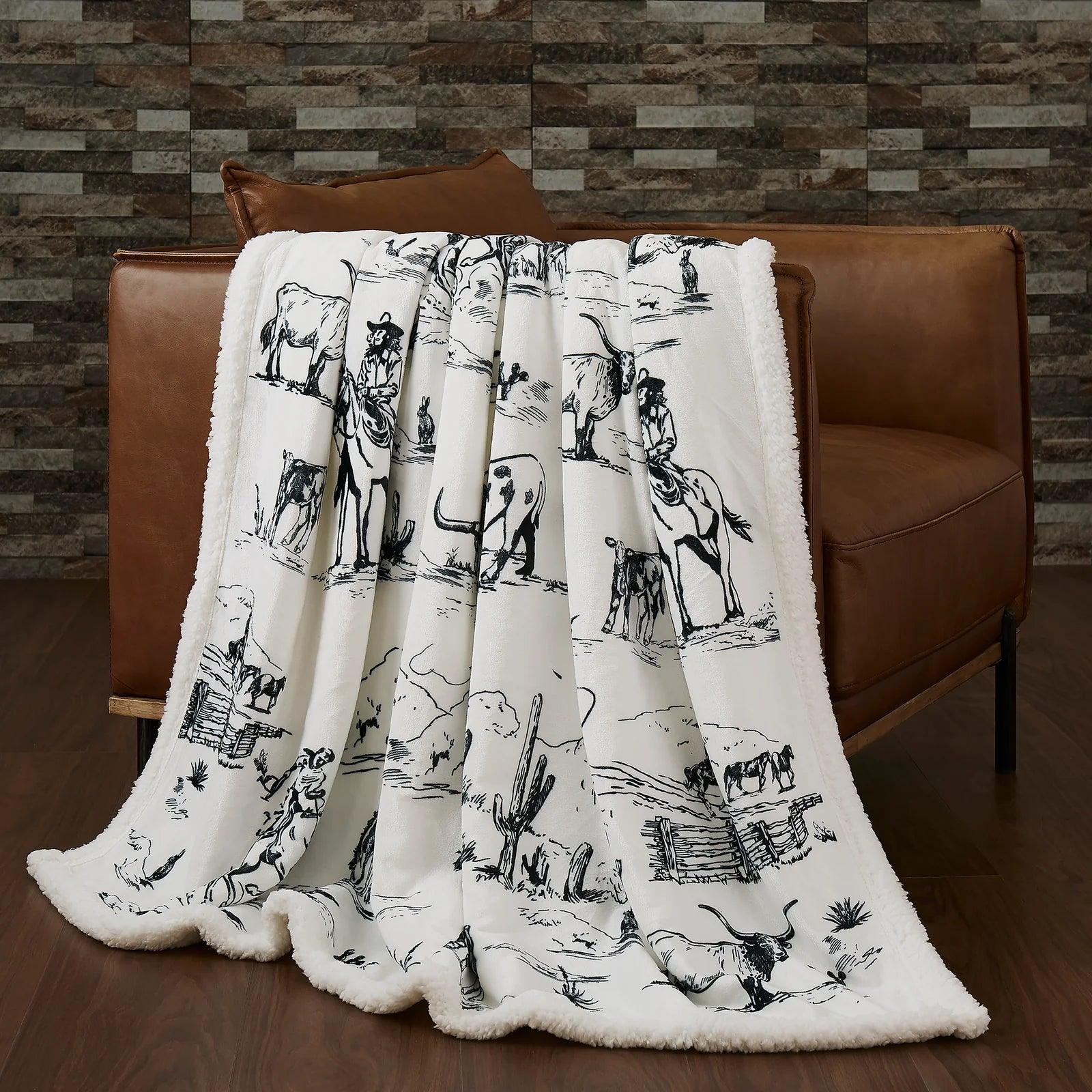 Paseo Ranch Sherpa Throw