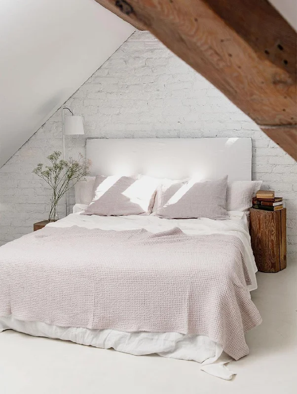 Linen Waffle Bed Throw | Cream