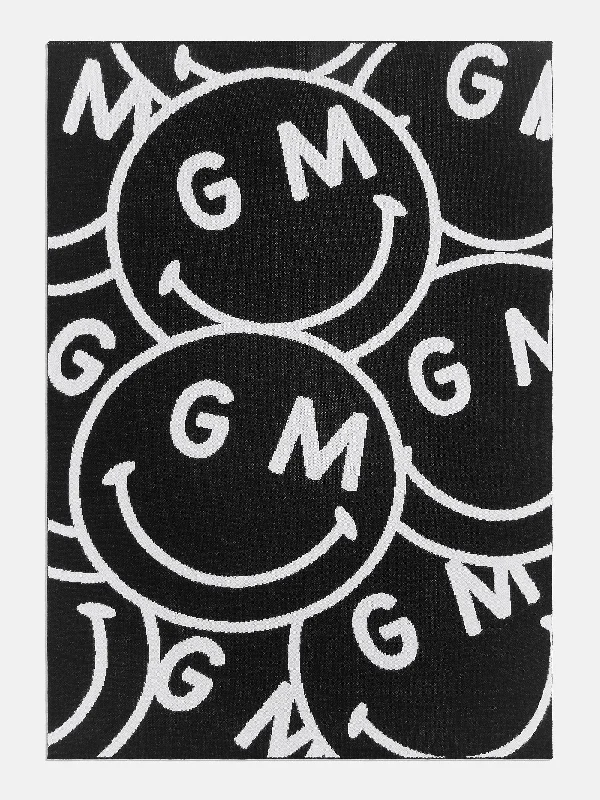 Show Me A Smile Custom Blanket - Black/White