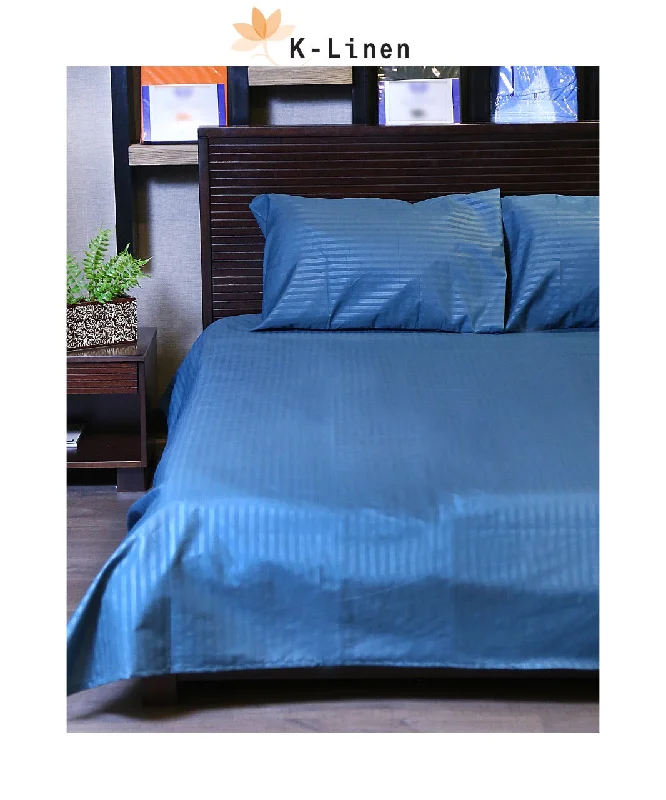 Cotton Satin Stripe - Blue