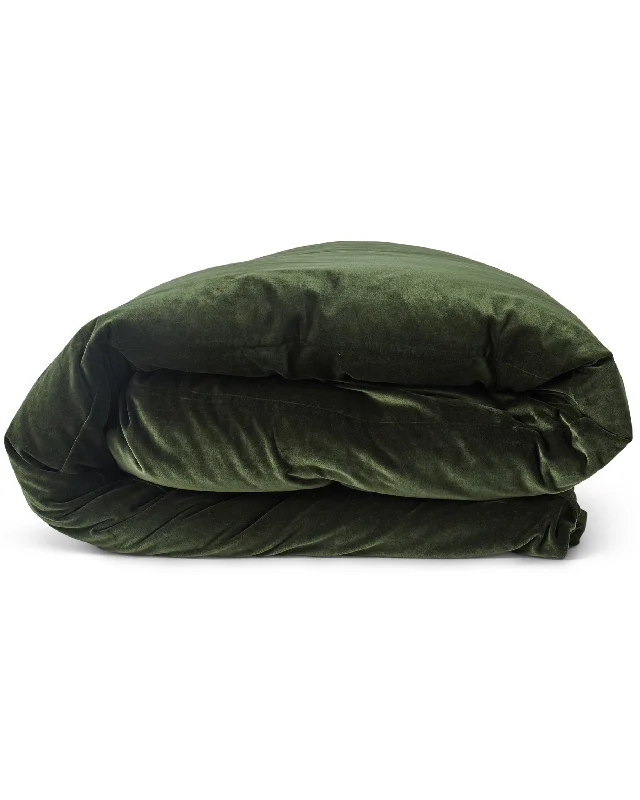 Kombu Green Velvet Quilt Cover