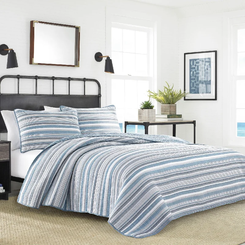 Nautica Jettison Twin Quilt Set In Grey Blue