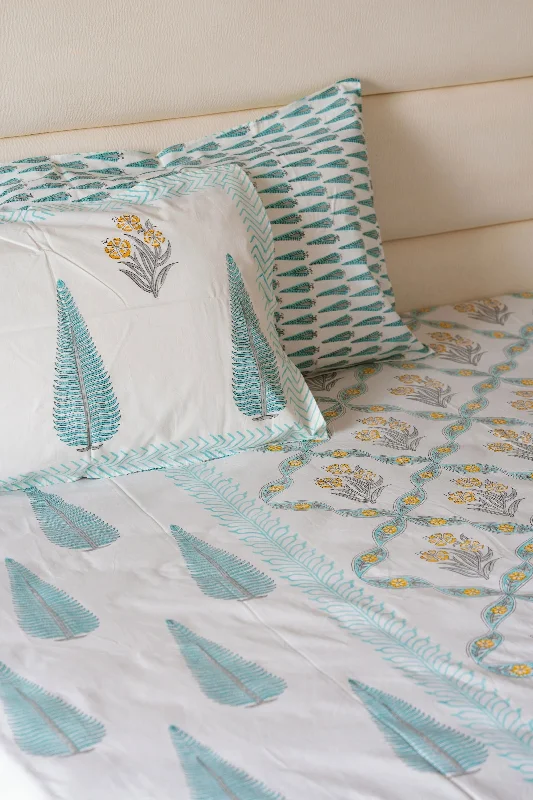 BLUE CONE-PINE Bedsheet