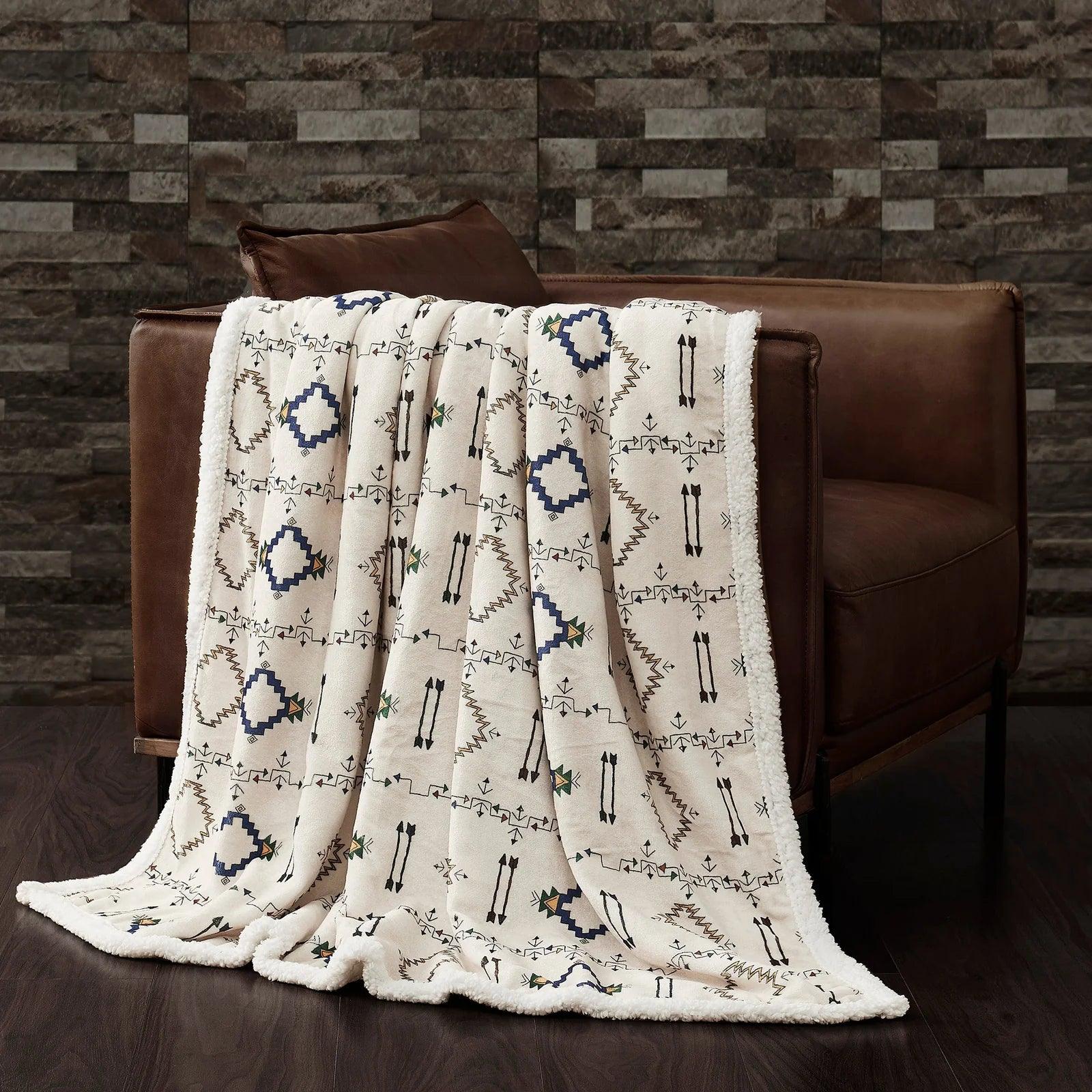 Aztec Arrow Campfire Sherpa Throw