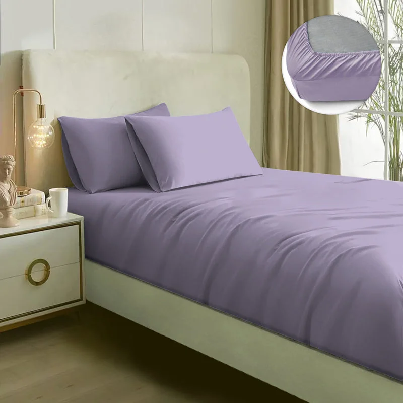 Sybil Solid Bedsheet - Mauve