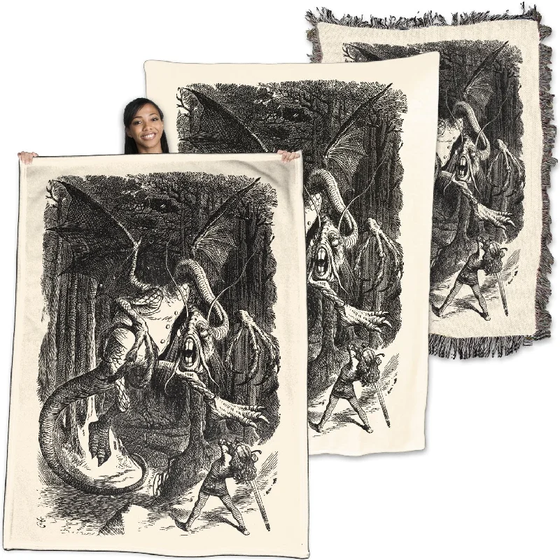 Jabberwocky (Alice Through the Looking Glass) - Throw Blanket / Tapestry Wall Hanging