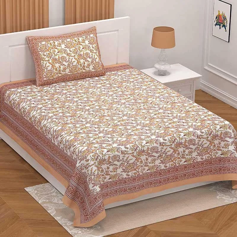 Posy Party Bedsheet - Orange