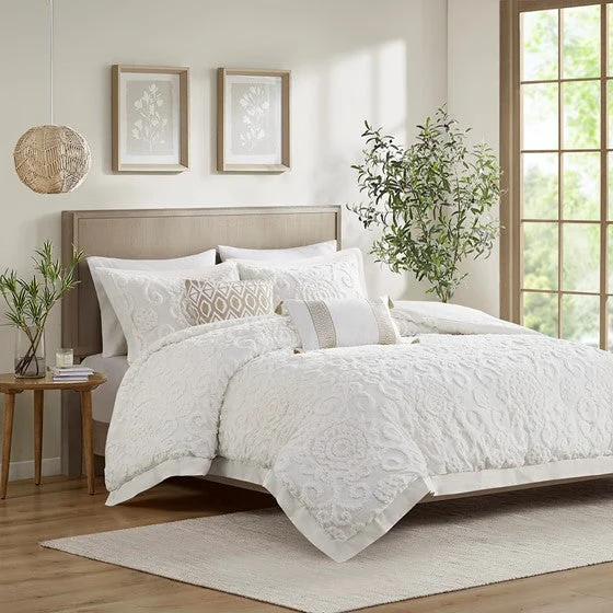 Harbor House Suzanna 3PC Cotton Boho Medallion Comforter Set - Ivory