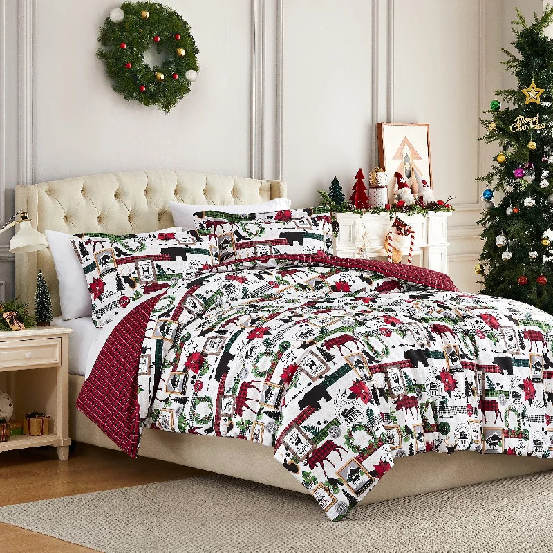 Merry Town Reversible Duvet Cover Set