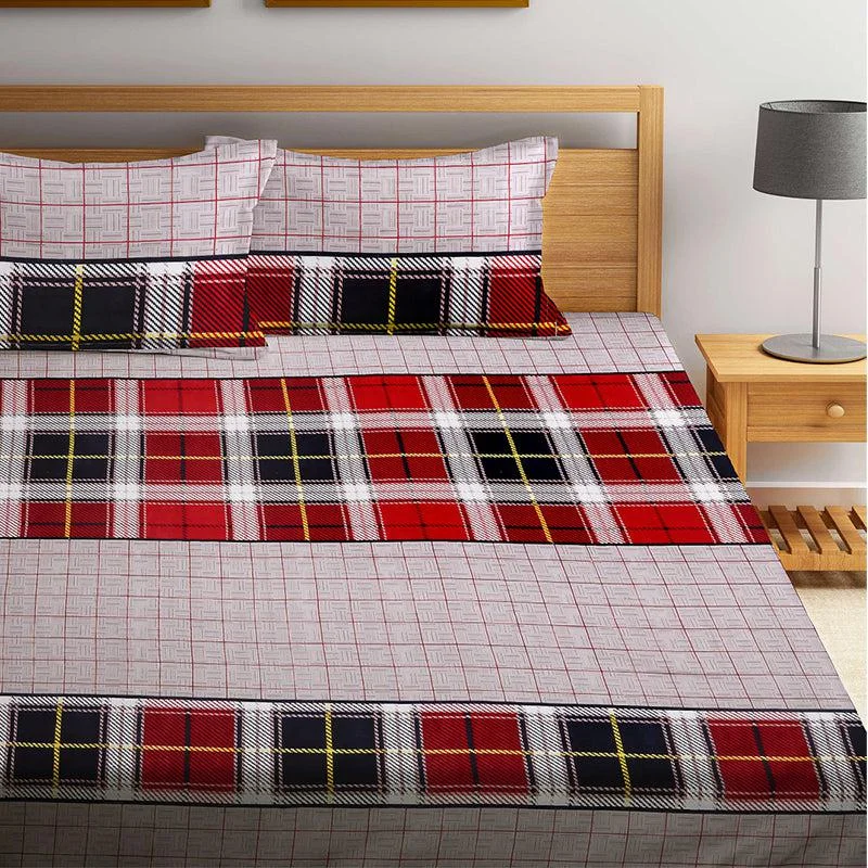 Wizzer Checkered Bedsheet