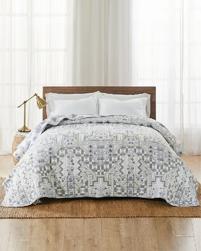 Johnny Was Santa Fe Reversible Linen-Blend Quilt