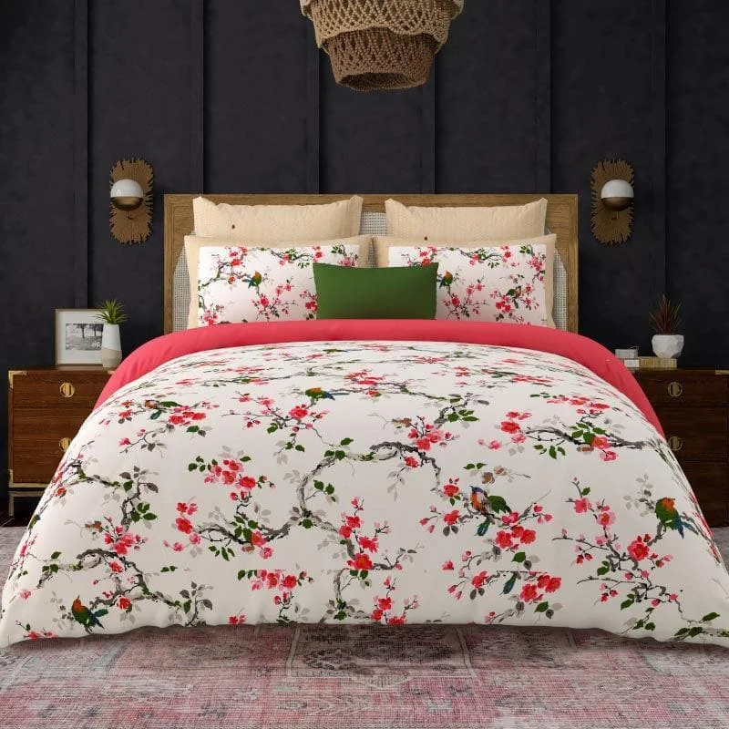 Quirky Gardenia Bedsheet - Pink