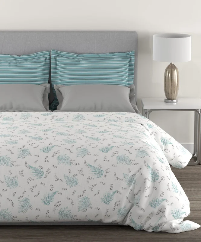 Home Essential Queen Bedsheet, 144 Tc , 100% Cotton Dionna Aqua