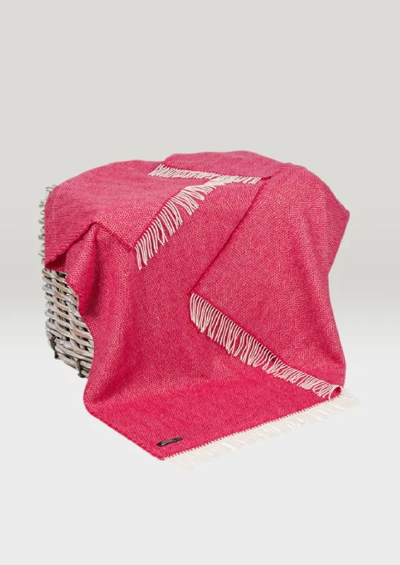 John Hanly Oversized Cashmere Throw - Raspberry