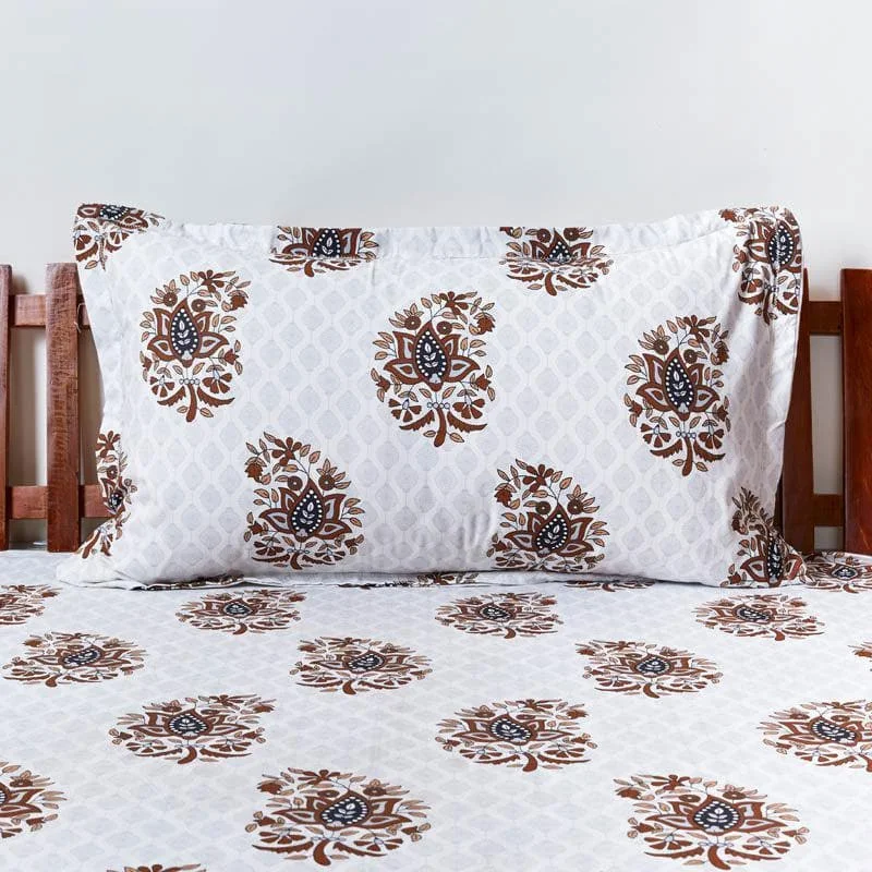 Rita Ethnic Bedsheet - Brown