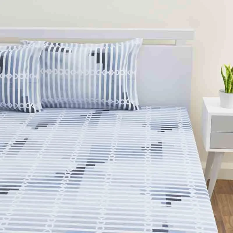 Barcoded Bedsheet - Grey