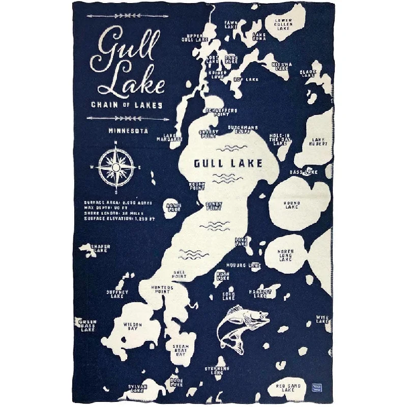 Gull Lake Wool Throw Blanket