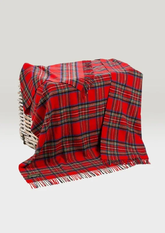 Lambswool Irish Red Tartan Blanket John Hanly