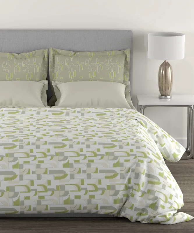 Home Essential Queen Bedsheet, 144 Tc , 100% Cotton Felicia Green