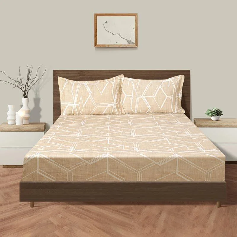 Magic Maze Bedsheet - Beige