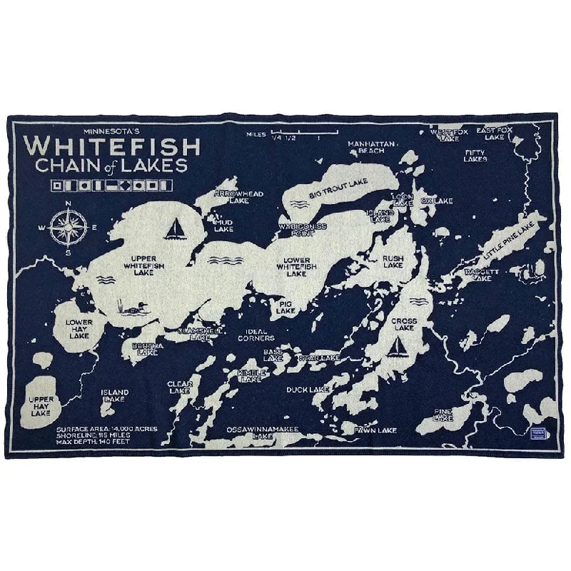 Whitefish Chain of Lakes Map Throw