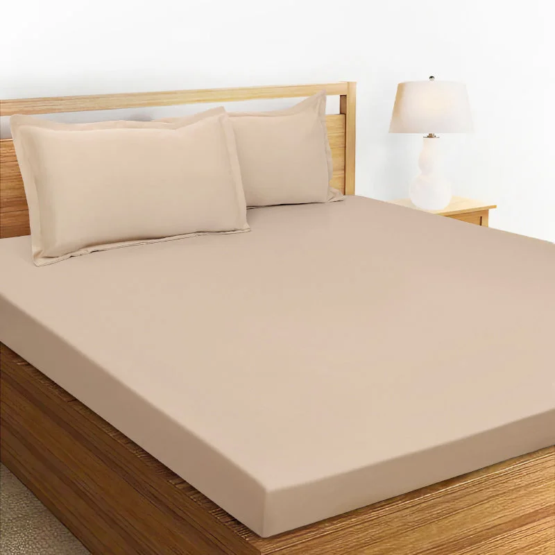 Sanumi Solid Bedsheet - Beige