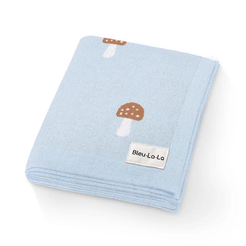 Cotton Swaddle Receiving Baby Blanket | Mushroom