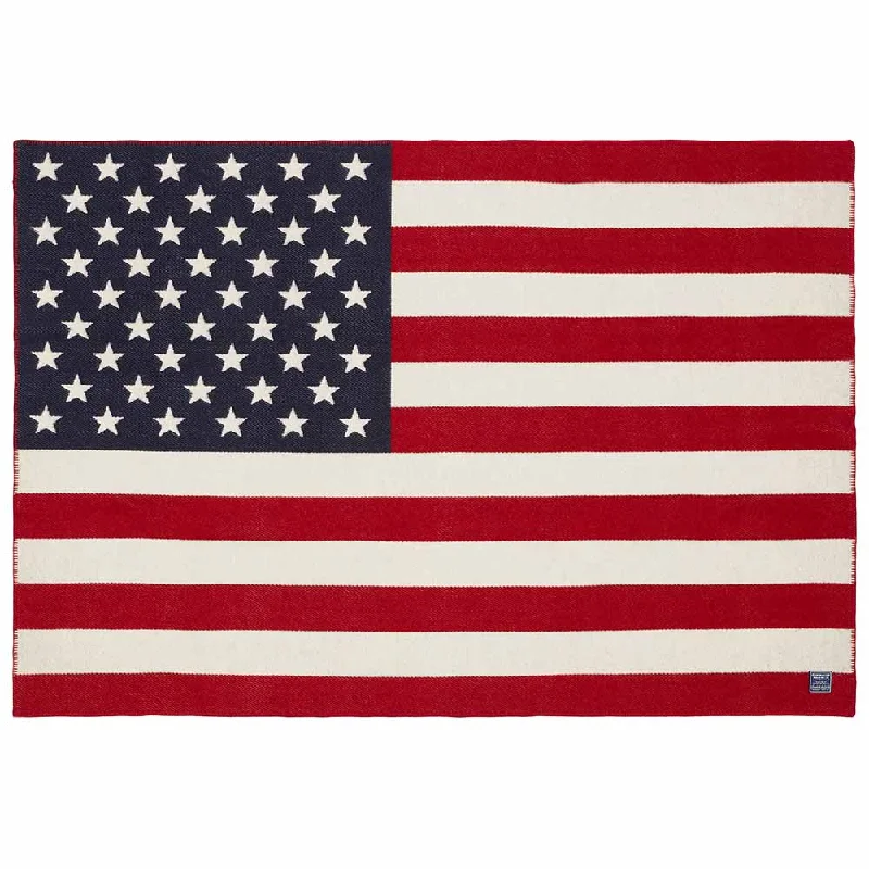 American Flag Wool Throw