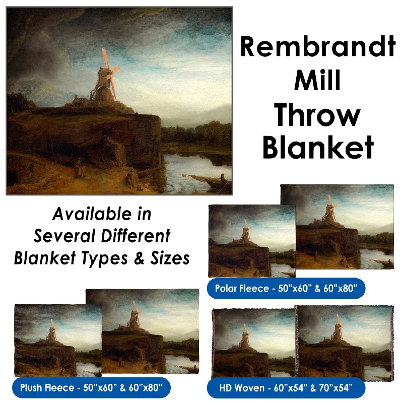 Rembrandt's The Mill - Throw Blanket / Tapestry Wall Hanging