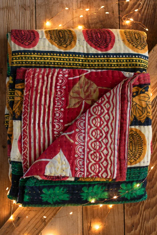 Wish Kantha Christmas Throw