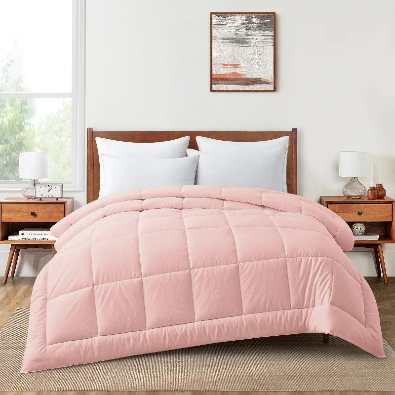 Washed Small Check Jacquard Down Alternative Comforter All Season