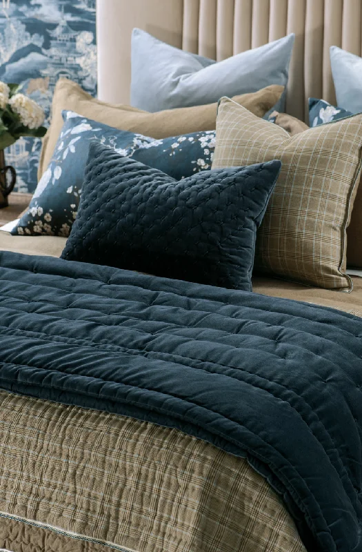 mica prussian blue comforter